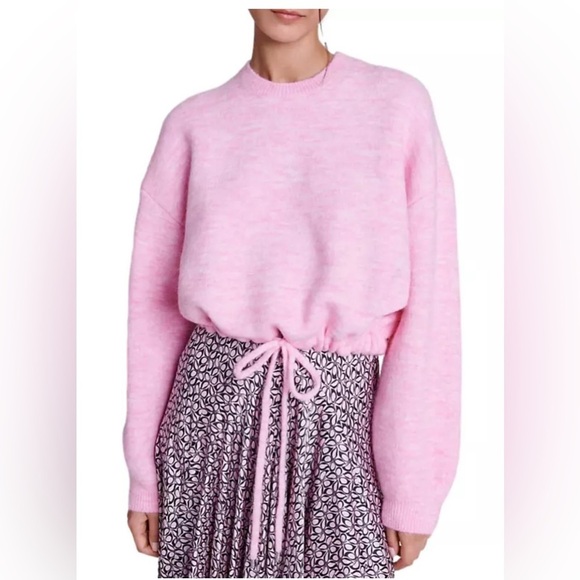 Maje Cropped Knit Jumper with Drawstring size 2